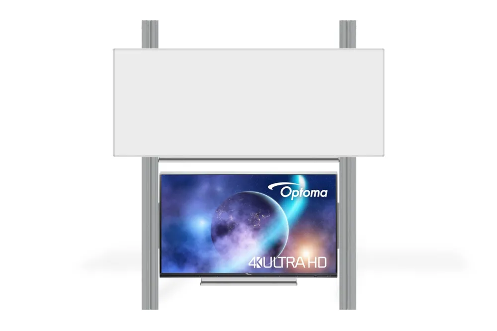 Interaktivní sestava LCD panel s přední krycí tabulí na PYLONU AL